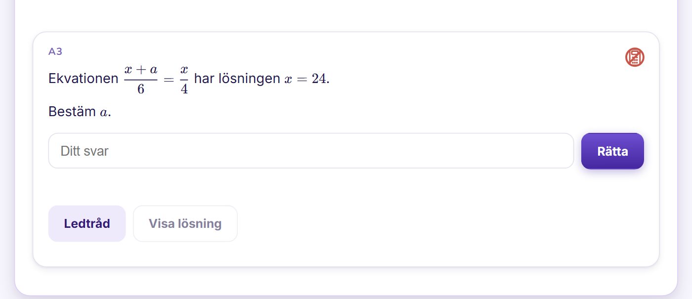 Utmaning i en riktig Smatte-lektion, Ekvationer med nämnare · Matte 1b